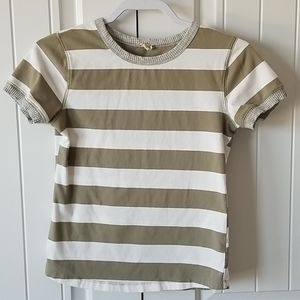 Hem & Thread Striped Short Sleeve Shirt Size Small